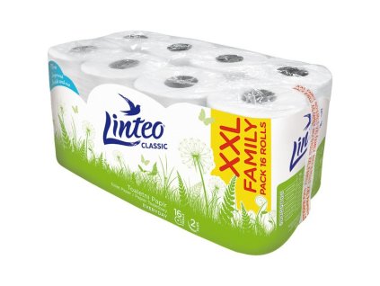 linteo toaletni papir classic 15 m 16 ks 2 vrstvy bily