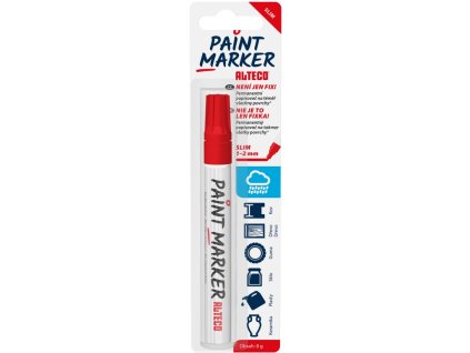 ALTECO permanentni marker Marker za bojanje SLIM crveni