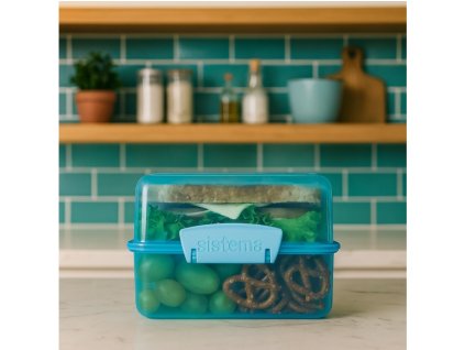 Sistema Lunch Cube kutija za ručak s 2 pretinca, 1,4 l, plava