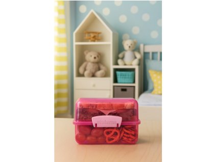 Sistema Lunch Cube kutija za užinu s 2 pretinca, 1,4 l, roza