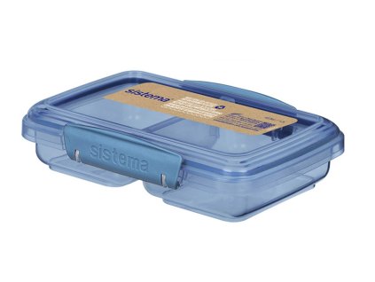 Sistema Ocean Bound mala kutija za grickalice s 2 pretinca, 350 ml, plava