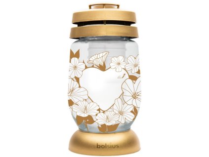 Bolsius grobljanska čaša 23 cm polog 120g 36h. Srce - Poruka