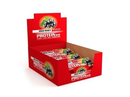 high whey protein bar 80g display blackcurrant 24x80g