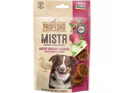 Propesko Master snack mesni burgeri s patkom 60g