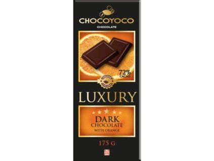 Chocoyoco luksuzna tamna čokolada 72% s narančom 175g