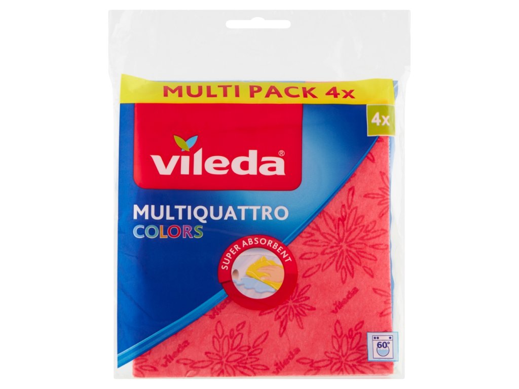 Vileda Multiquattro Colors törlőkendő (4 db/bliszter)