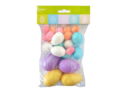 Brokát húsvéti tojások, vegyes méretben (24 db/csomag)