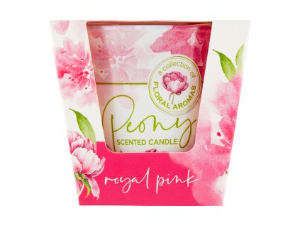 Gyertya 115g üvegben Peony Royal pink