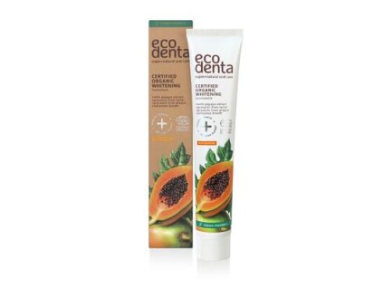 110955 ecodenta certifikovana organicka zubni pasta s prirodnim bilicim ucinkem s vytazkem z papaje 75 ml