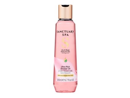 SANCTUARY SPA Tusfürdőolaj természetes olajokkal, Liliom és Rózsa, 200 ml