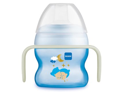 MAM STARTER CUP NIGHT 150 ml, 4+ hónapos kortól, mackó