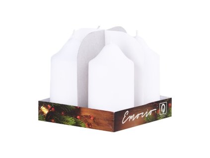 Emocio adventi henger 4 db 50x90 fehér gyertya