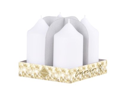 Emocio adventi henger 4 db 40x80 fehér gyertya