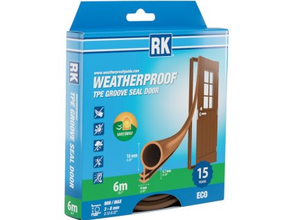 Ajtótömítés – O-profil, barna 10 mm 6 m