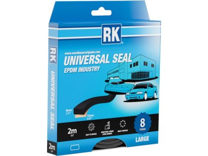 Univerzális öntapadós EPDM tömítés, fekete 8 x 15 mm 2 m
