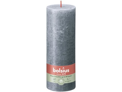 Bolsius Rustic Shine Roller 68×190 mm – Palaszürke (kék)