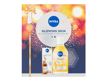 NIVEA GLOWING SKIN ajándékkészlet nőknek (szérum és micellás víz) 