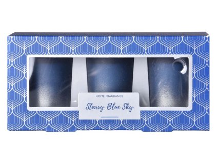 Emocio 3 db-os illatgyertya, ajándékdobozban, Csillagos kék ég