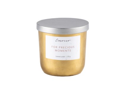 Emocio arany szója illatú gyertya üvegben fém fedéllel Üveg 95x95 mm Matt fenyő