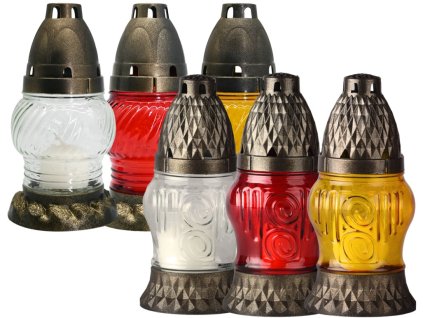 Temetői üveg 15 cm-es betéttel 30g 9h. színkeverék