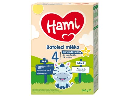 Hami 4-es típusú tápszer kisgyermekeknek 600 g 24+ Vanília