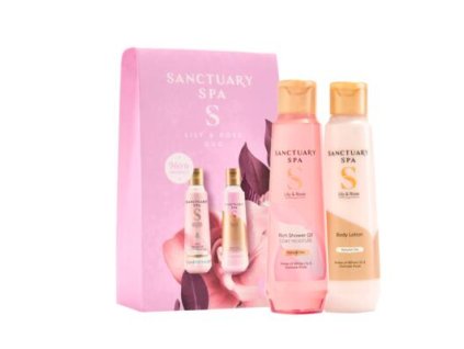 111837 sanctuary spa darkovy set lilie ruze shower duo