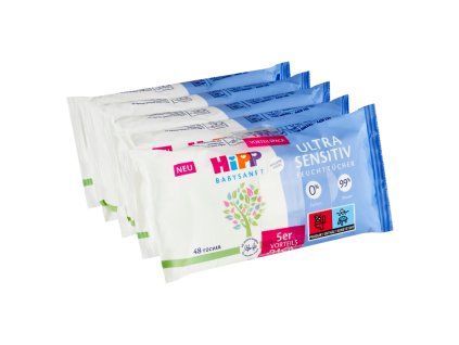HiPP törlőkendők (5x48 db/fólia) UltraSensitiv