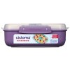 Sistema Mikrohullámú sütő Téglalap alakú Ételmelegítő Doboz 1,25 l, lila