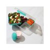 Sistema Divided To Go Bento Uzsonnásdoboz Joghurtos Tárolóval és 2 Tálcával 1,65 L, Menta