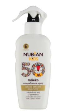 Nubian otroški losjon za sončenje SPF 50 v spreju 200 ml