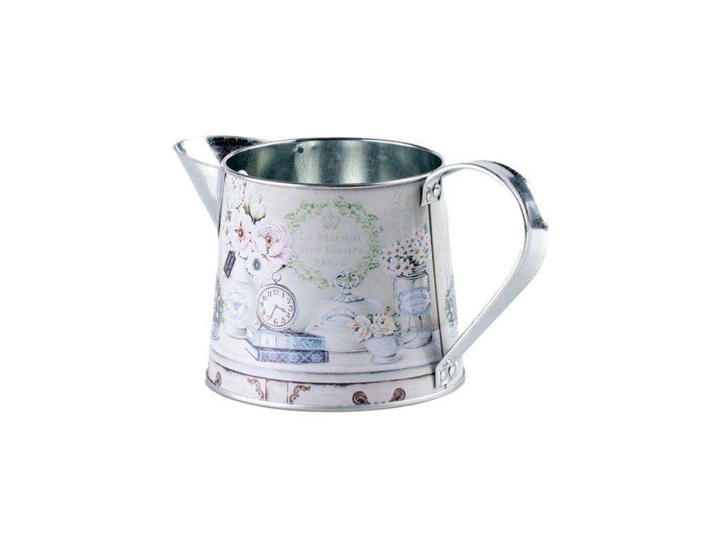 Small tin watering can Paris, colored 185x115x105mm