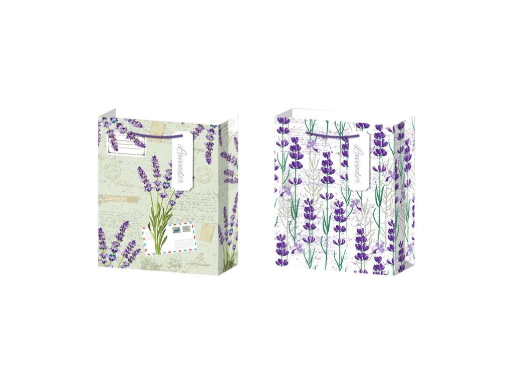 Gift bag lavender mix, colored, 100x50x150 mm