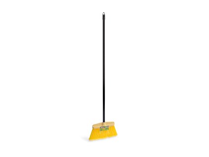 Spontex outdoor broom yellow with pole
