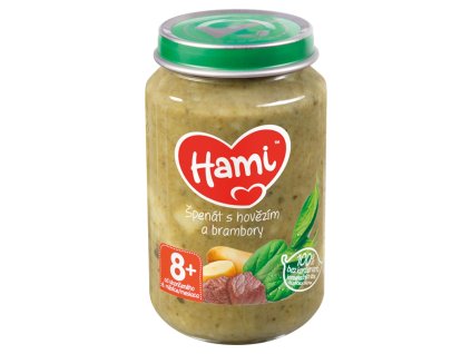 Hami menu 200g spinach beef bram 8m+