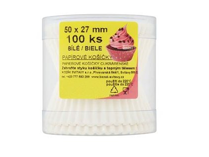 106225 kosicek cukrarsky 100ks kra 50x27mm bily
