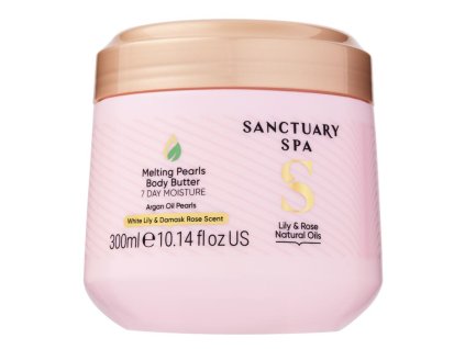 SANCTUARY SPA Pearl body butter with natural oils Lily & Rose, 300 ml