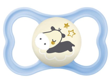 MAM PACIFIER AIR NIGHT 6+, blue/hippo