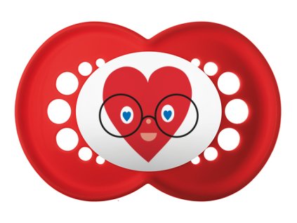 MAM ORIGINAL PACIFIER 6+, red/heart