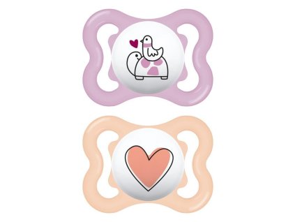 MAM PACIFIER SUPREME 0+, double box, purple/orange;