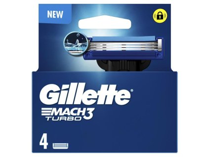 Gillette Replacement Mach3 Turbo 4 pcs