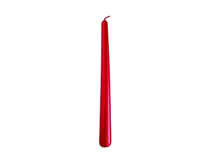 Conical candle 245mm metal red
