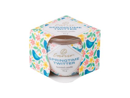 Emocio scented candle in glass Springtime Twitter, Blossoms & Spring Rain Decor 70x62mm