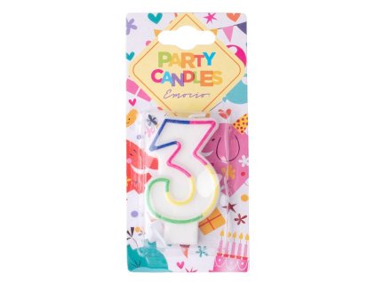 Emocio Cake candle with number 3