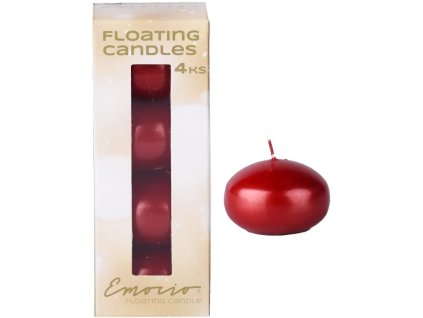 Emocio Floating red candles, 4 pcs in a box