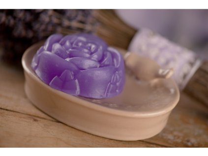 Soap Rose Lavender in an organza bag, mix, white, purple 90g
