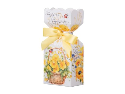 Soap "Have a nice day" with buttercup in a box, yellow 90g