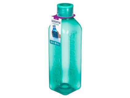 Sistema Hydrate Square 1 l square bottle with screw cap, mint