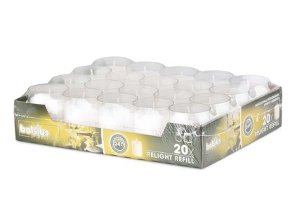 Bolsius Relight 20 pcs 52x65mm 24h. white candle