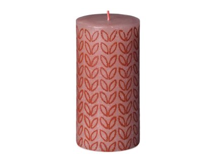 Bolsius cylinder candle Misty Pink Rustic Silhouette 68x130mm