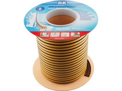 Window and door seals EPDM – E-profile, brown 100 m